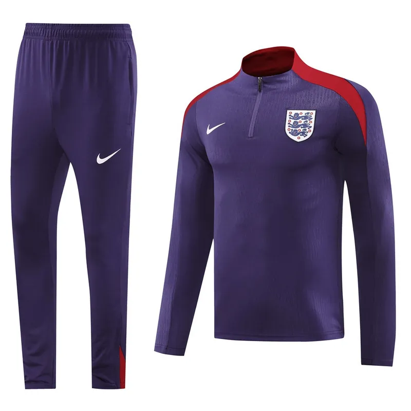2024 England Long Sleeve Training Suit Football Shirts-1 3