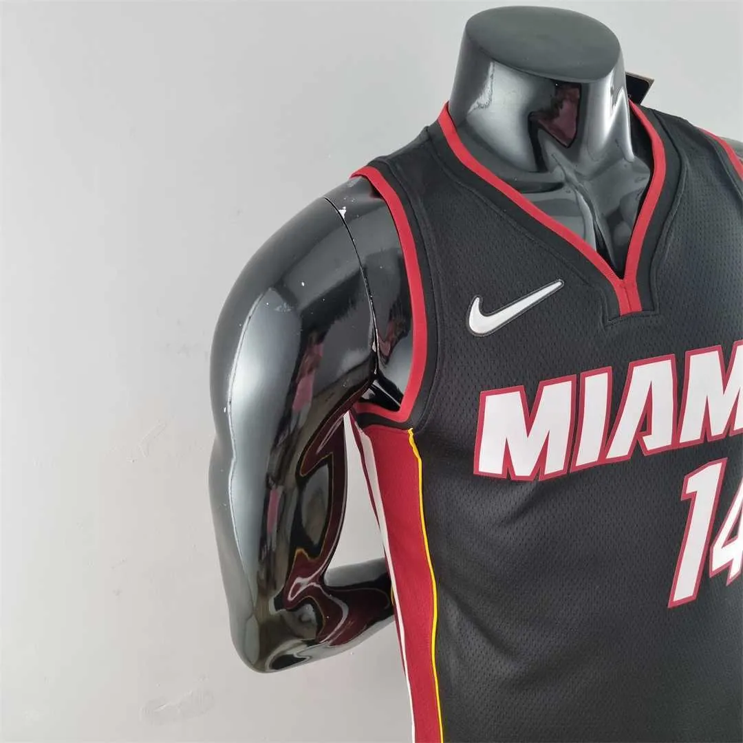 75th Anniversary Miami Heat HERRO#14 black NBA Jersey 9