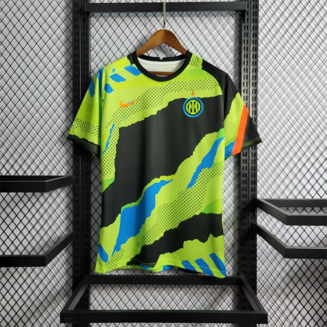 22-23 Inter Milan Pre-match greenblack training suit 8