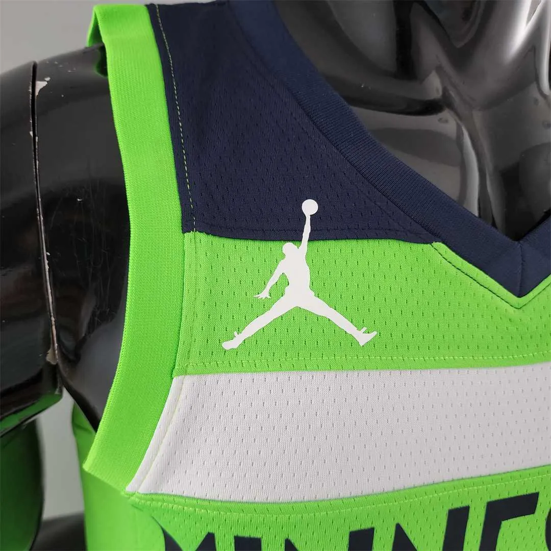 Minnesota Timberwolves Wiggins#22 Air Jordan NBA Jersey Blue 3