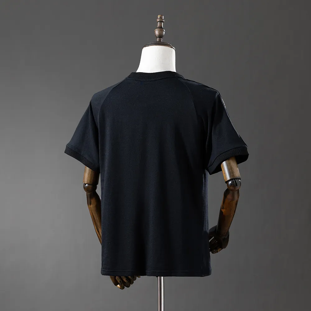 2025 Mexico Adidas Gold 3-stripes Black T-Shirt 1