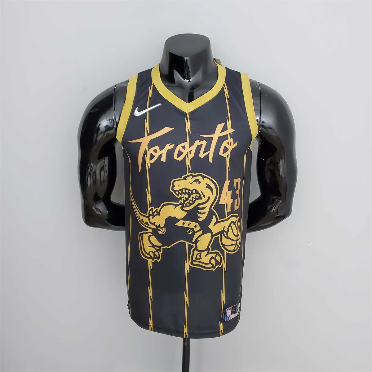 2022 Toronto Raptors SIAKAM#43 City Edition Black NBA Jersey 9