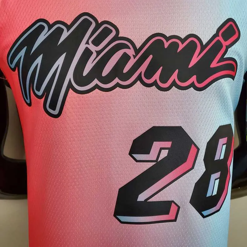 New Miami Heat IGUODALA#28 City Edition Pink Blue Gradient Color 1