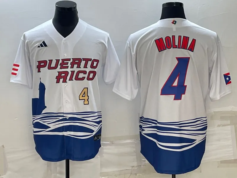 White Puerto Rico 2023 World Cup Baseball Jerseys 13