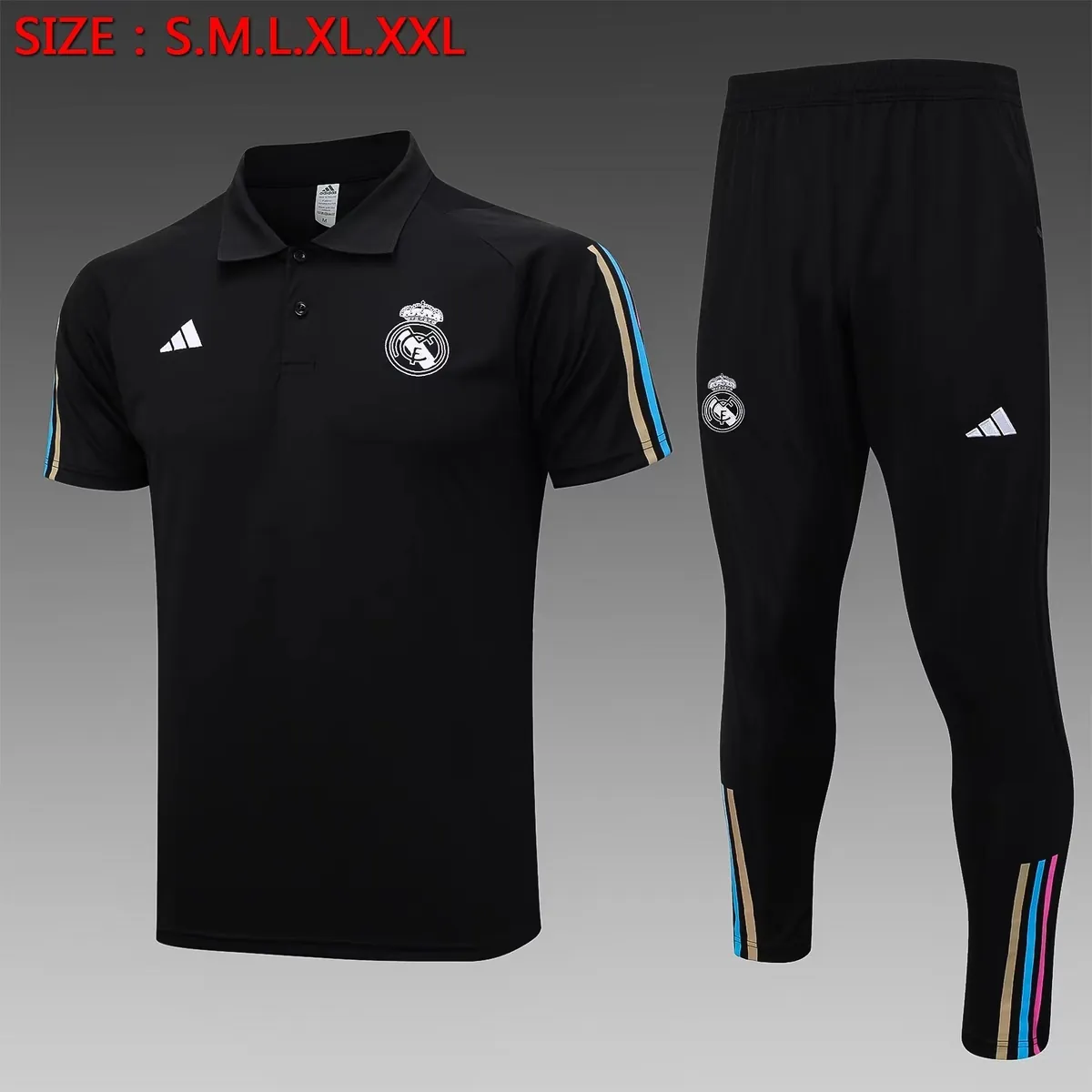 23-24 Real Madrid Polo(Shirt+Pants) Cheap Jerseys Yupoo 3