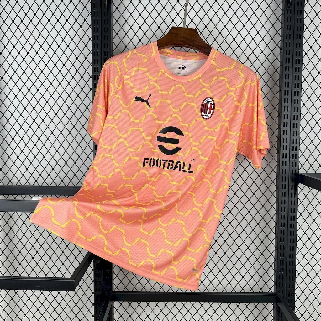 25-26 AC Milan Orange Training Kit Football T-Shirt AAAAJersey Supply Yupoo 5