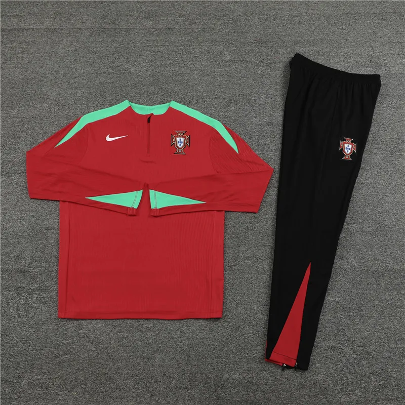 2024 Portugal Player Version Long Sleeve Training Suit Football Shirts 2