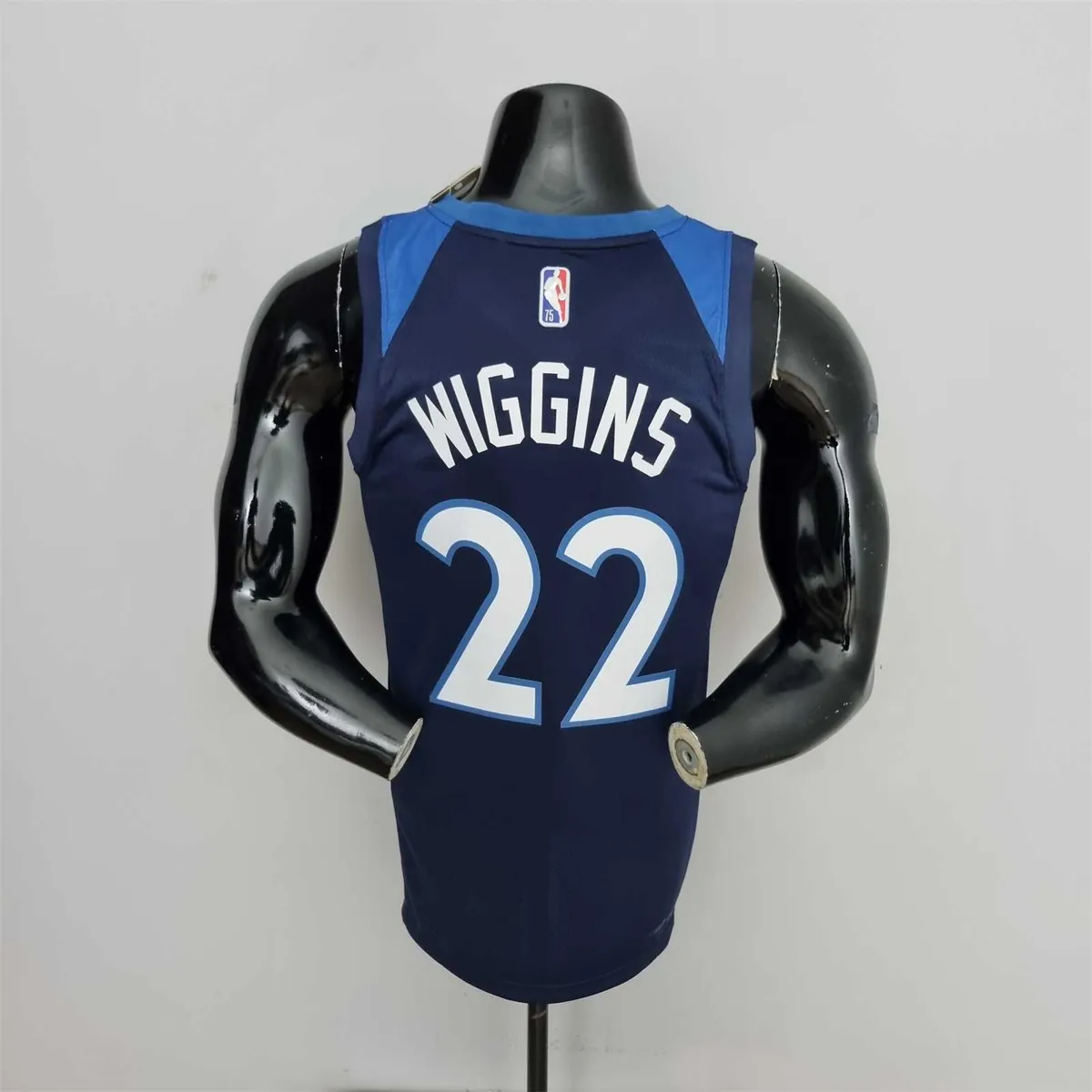75th Anniversary Minnesota Timberwolves Wiggins #22 Royal Blue NBA Jersey 5