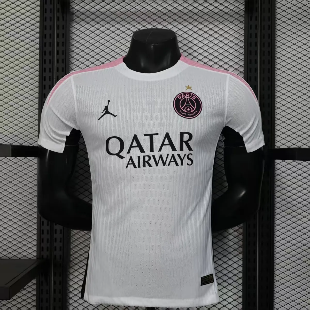25-26 PSG White&Pink Pre-Match Kit Player Version Shirt Soccer AAAAJersey Yupoo 7