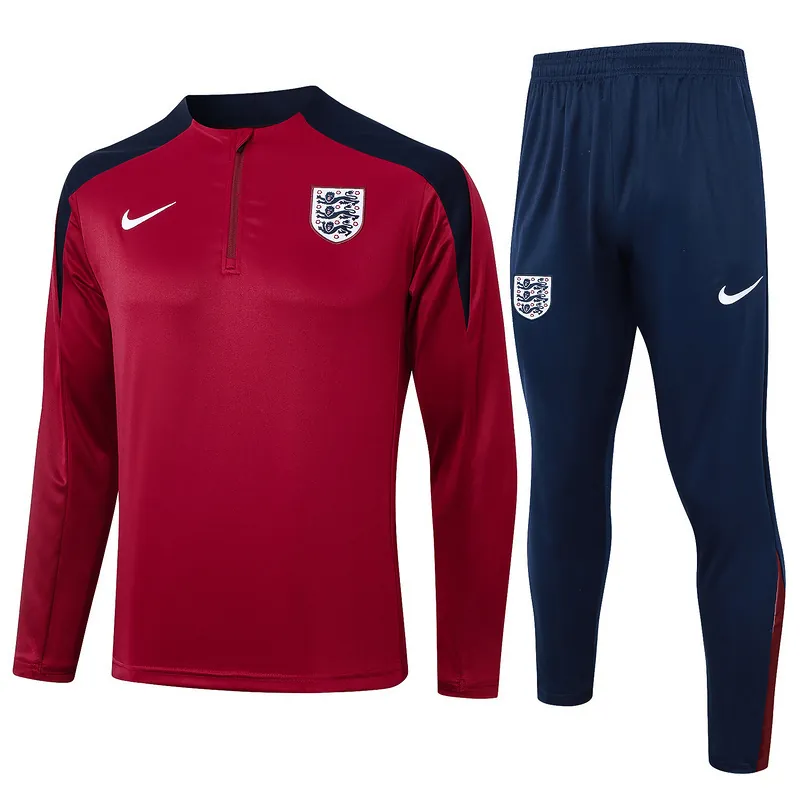 2024 England Long Sleeve Training Suit Football Shirts 3
