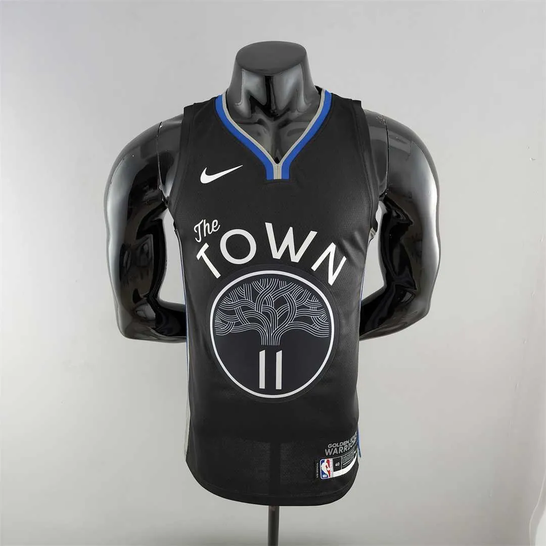 2020 THOMPSON #11 Warriors City Edition Black &amp; Grey NBA Jersey 10