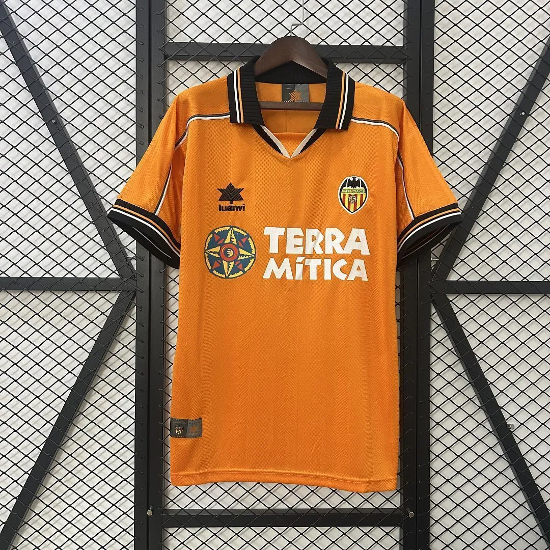 99-00 Valencia Away Retro Kit Vintage Shirt AAAAJersey Dropship Yupoo 8
