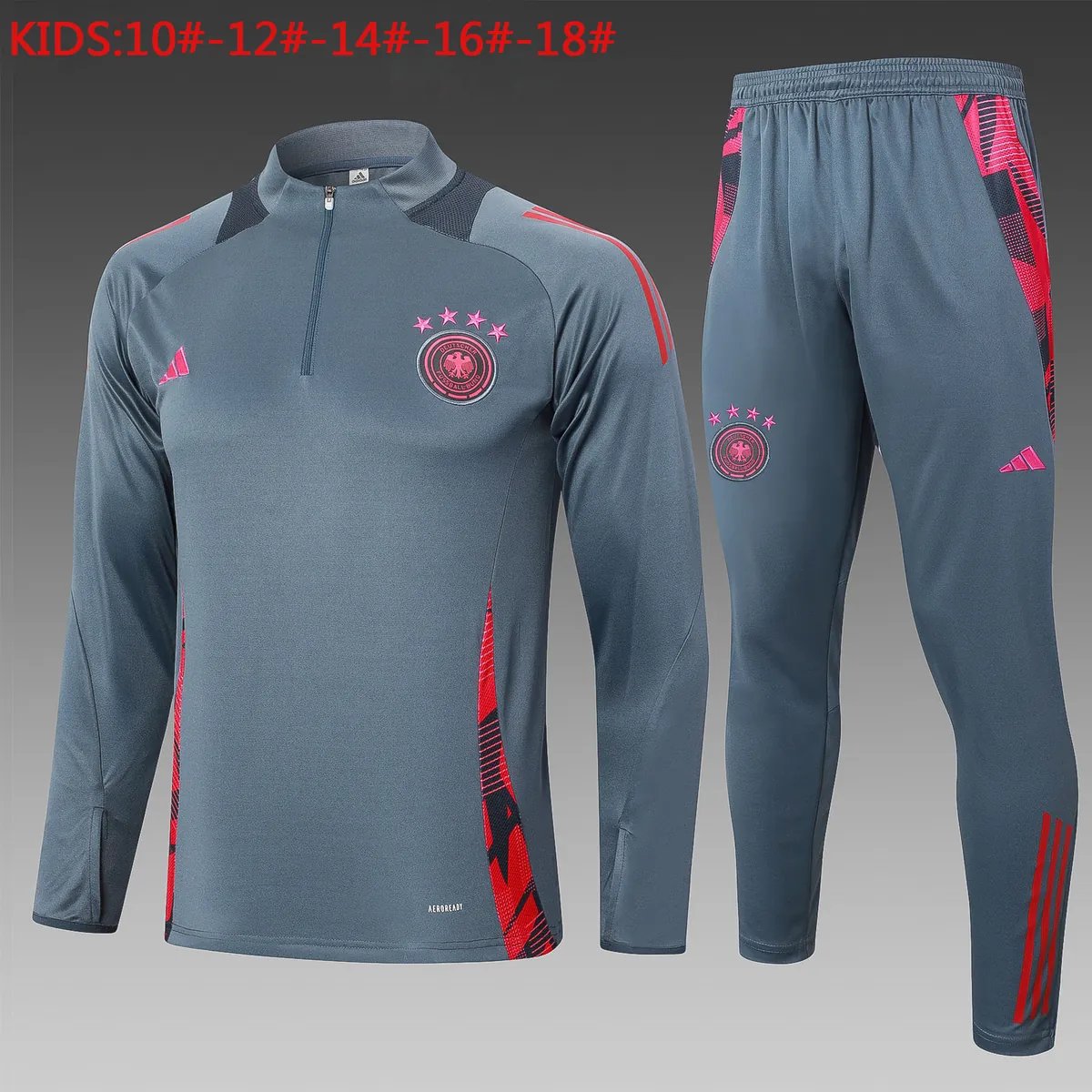 2024 Germany Kids Long Sleeve Training Suit Football Shirts 1