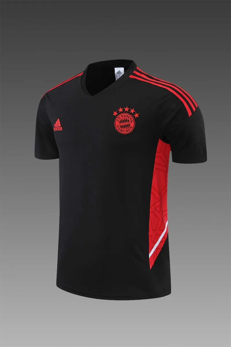 22-23 Bayern Munich Training Short Sleeve Kit Black 5