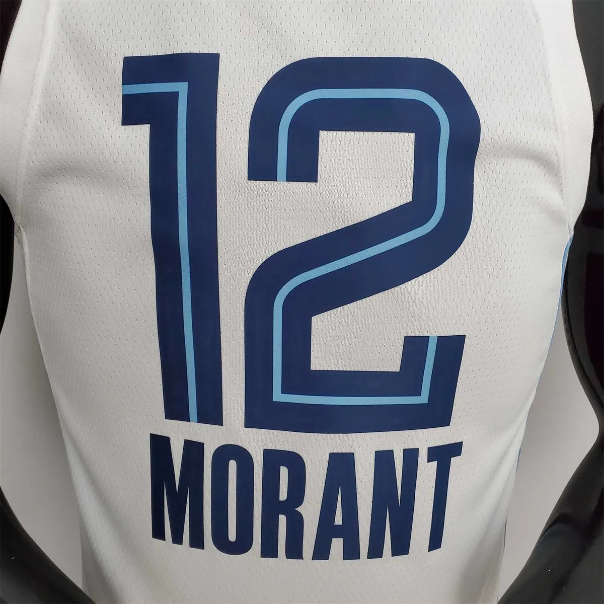 75th Anniversary Memphis Grizzlies MORANT#12 White NBA Jersey 3