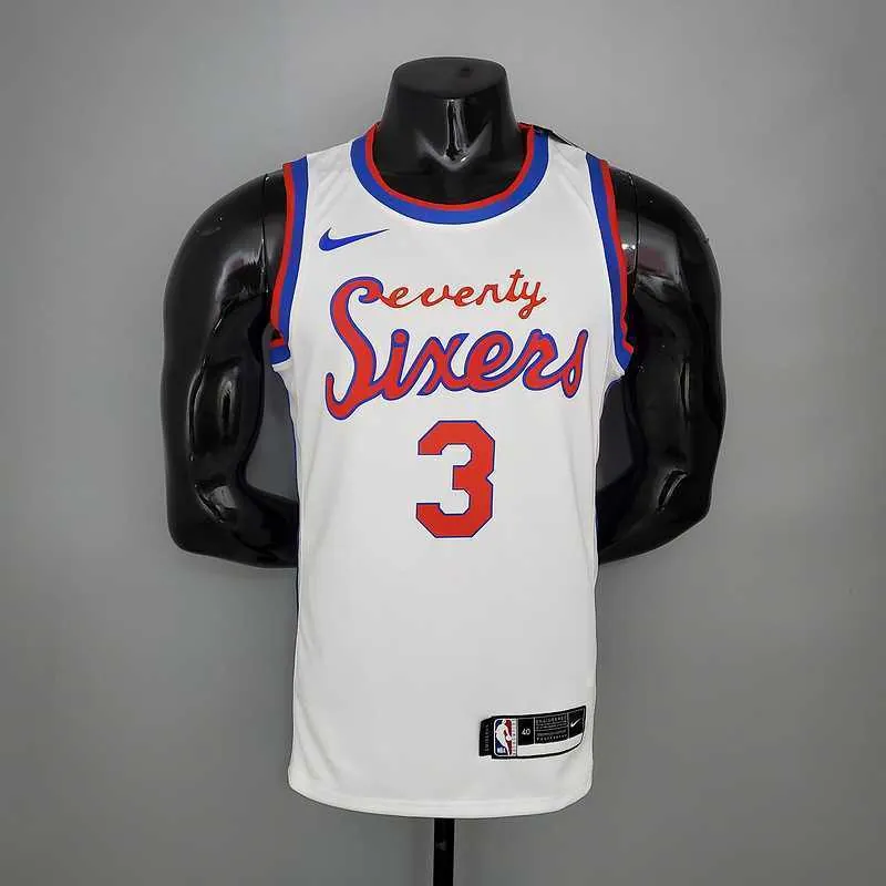 2021 76ers cursive retro limited IVERSON#3 white 9