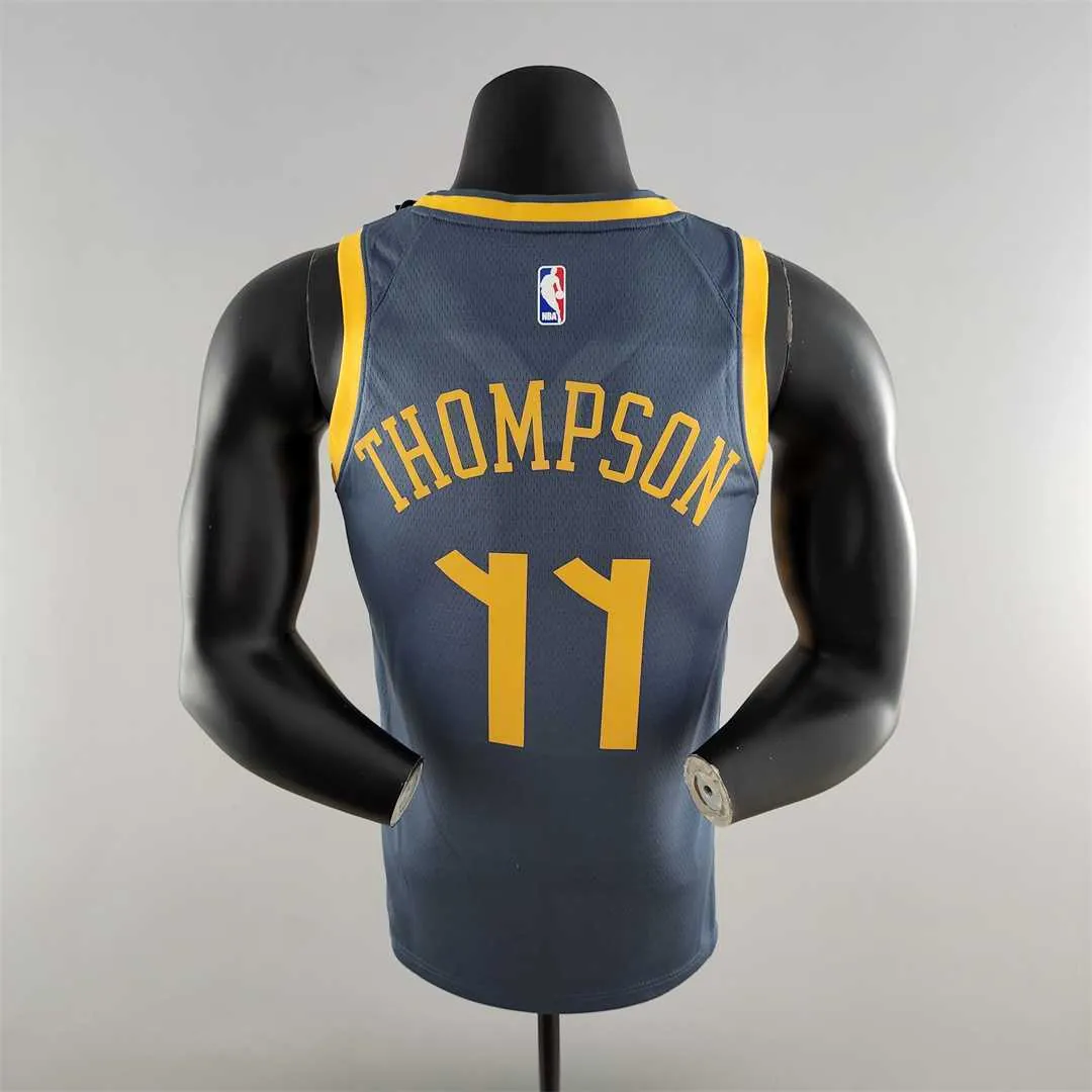2018 HOMPSON #11 Golden State Warriors Grey NBA Jersey 4