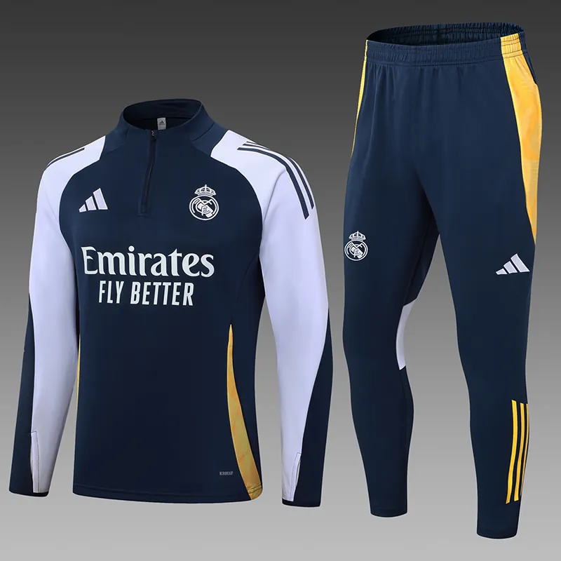 24-25 Real Madrid Long Sleeve Training Suit Football Shirts 3