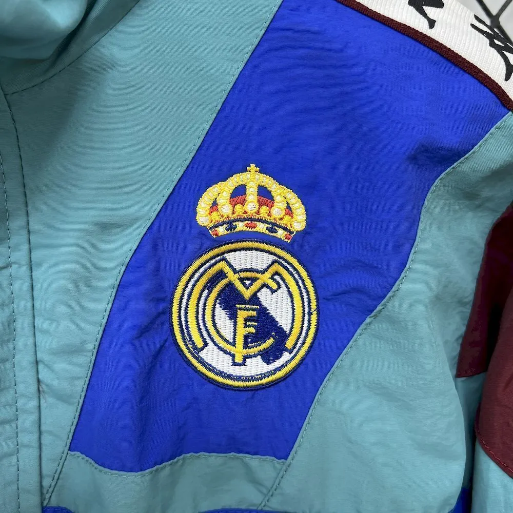 25-26 Real Madrid x Kappa OG Style Green Windbreaker Jacket AAAAJersey Supplier Yupoo 1