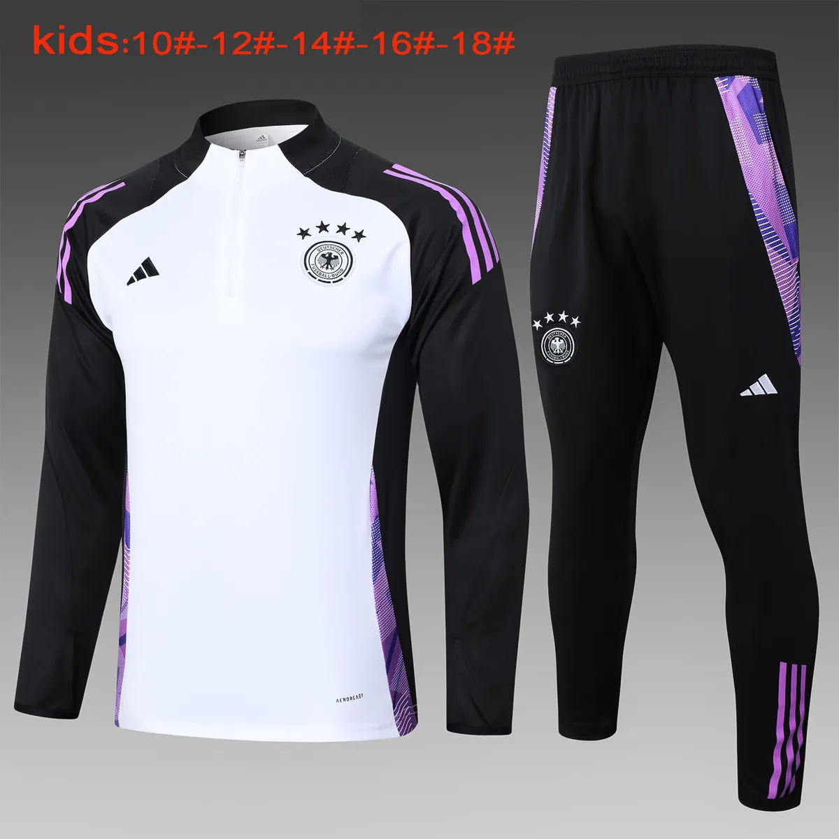 2024 Germany Kids Long Sleeve Training Suit Football Shirts 1