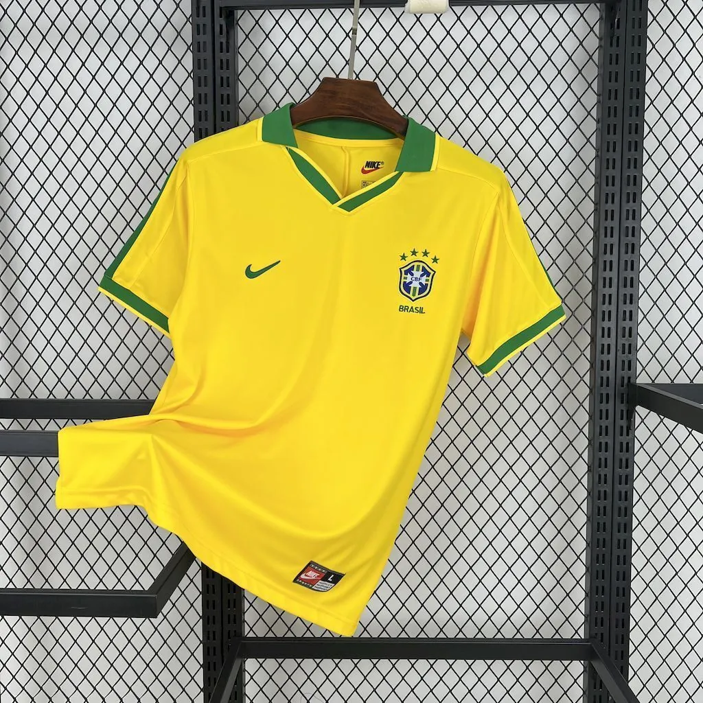1997 Brazil Home Retro Kit Vintage Shirt AAAAJersey Supplier Yupoo 6