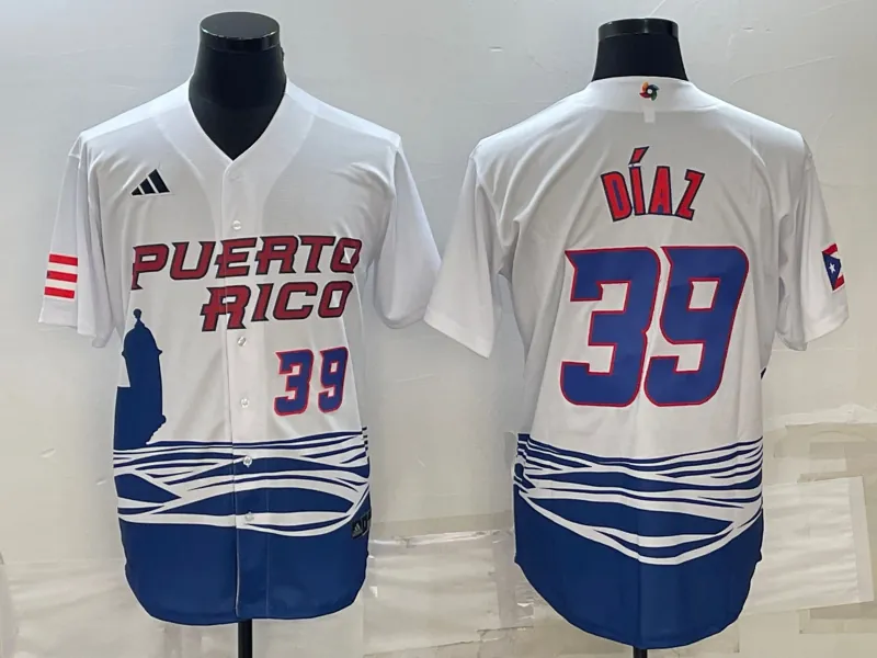 White Puerto Rico 2023 World Cup Baseball Jerseys 52