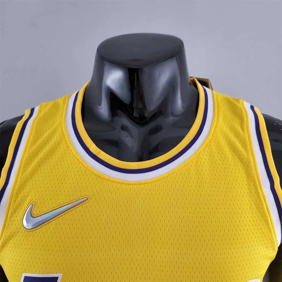 75th Anniversary IRVING #11 Los Angeles Lakers Yellow NBA Jersey 6