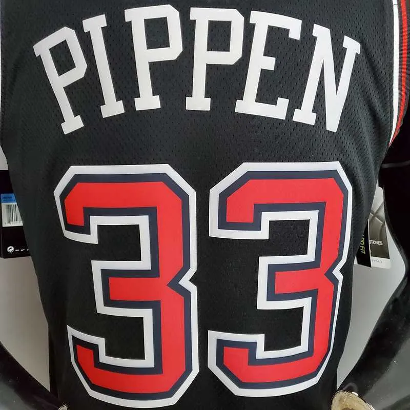 PIPPEN#33 Chicago Bulls Black 6