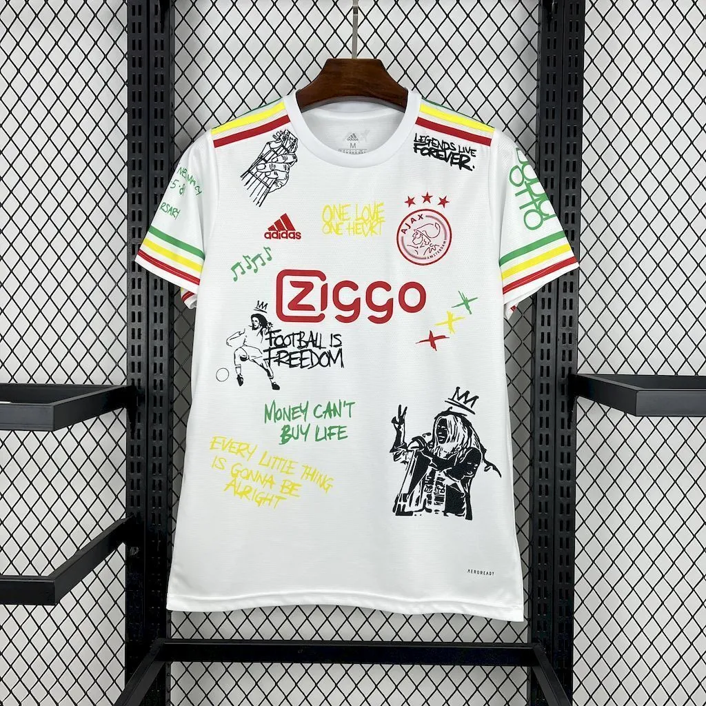 25-26 Ajax Bob Marley White Special Edition Shirt AAAAJersey Supplier Yupoo 6