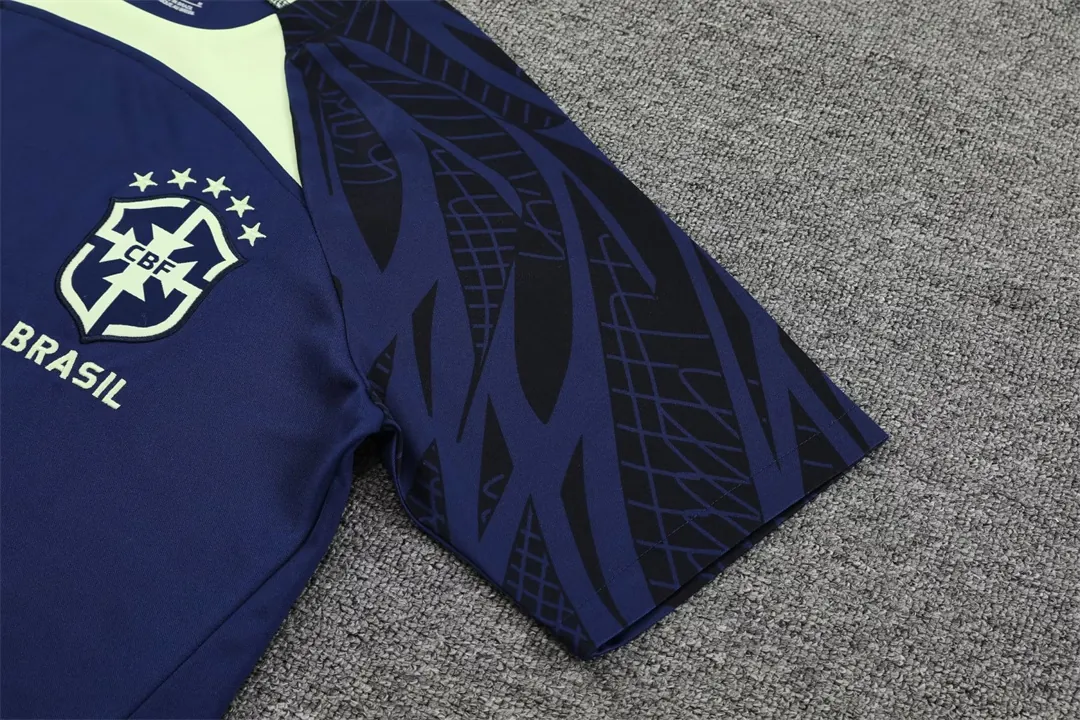 2022 Brazil Training Jersey Blue 4
