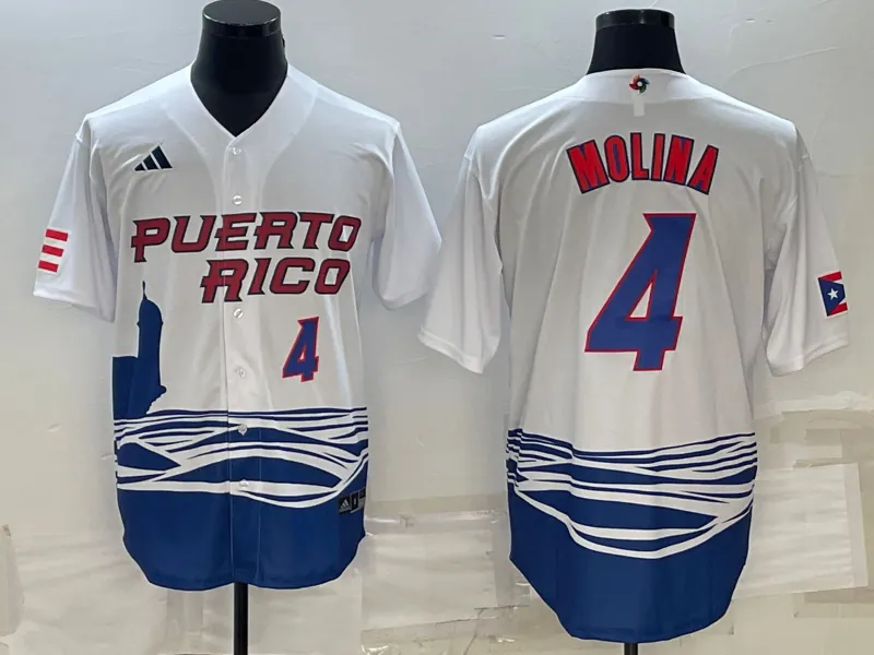 White Puerto Rico 2023 World Cup Baseball Jerseys 56