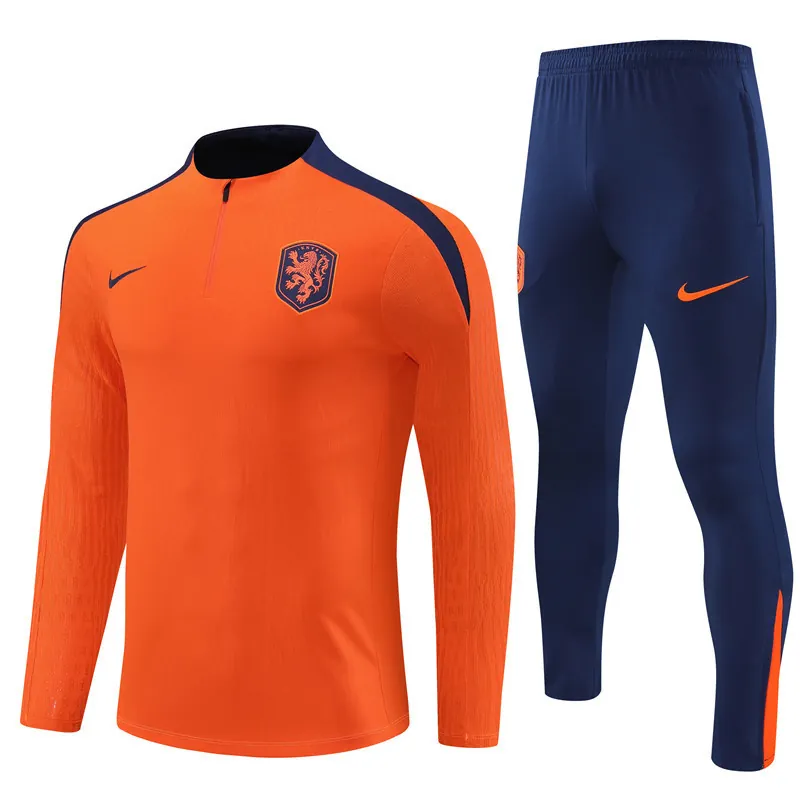 2024 Netherlands Player Long Sleeve Training Suit Football Shirts 4