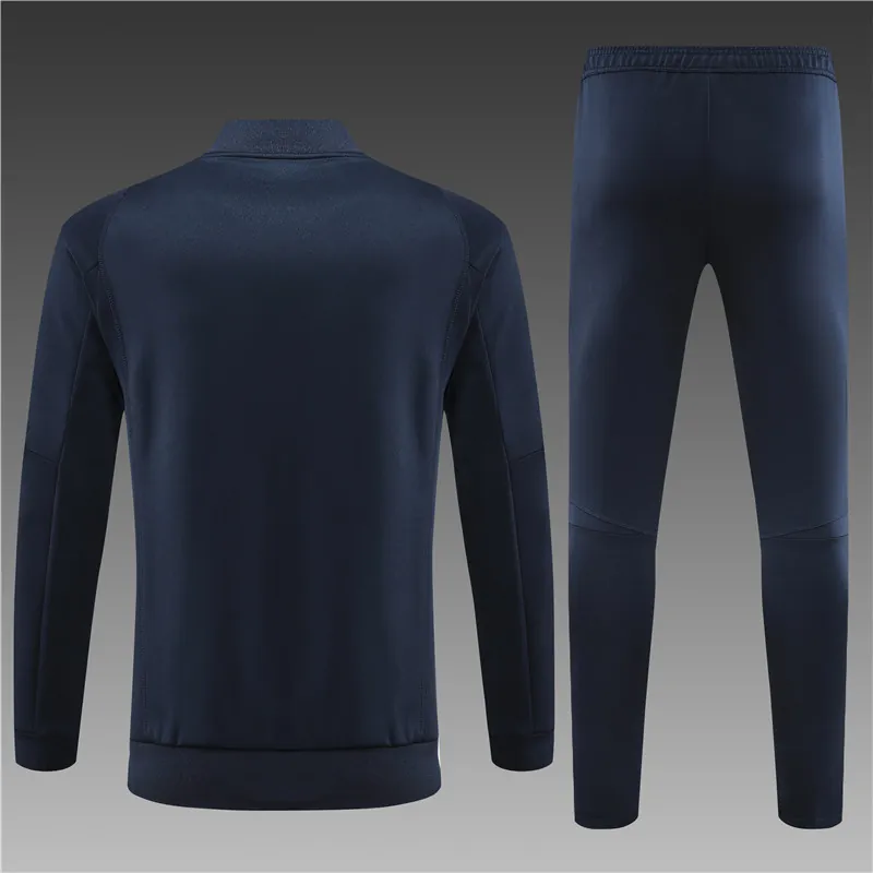 23-24 Real Madrid Navy Kits(Shirt+Pants) Long Sleeve Training Suit Cheap Jerseys Yupoo 2