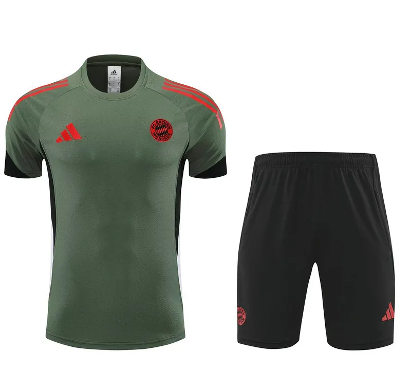 25-26 Bayern Munich Green&Black Training Kits Football Tracksuits 3