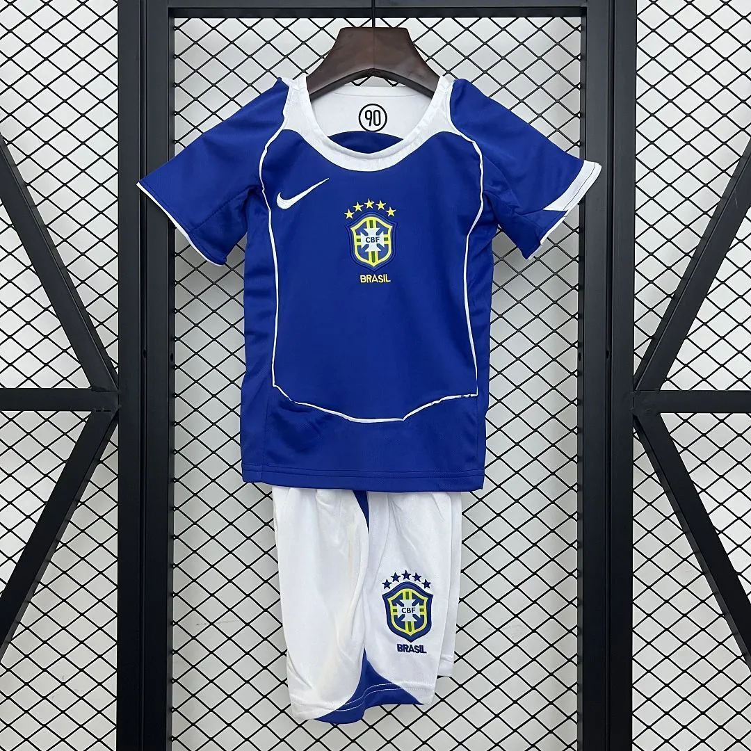 2004 Brazil Away Retro Kid Kits Youth Apparels Soccer AAAAJersey Yupoo 7