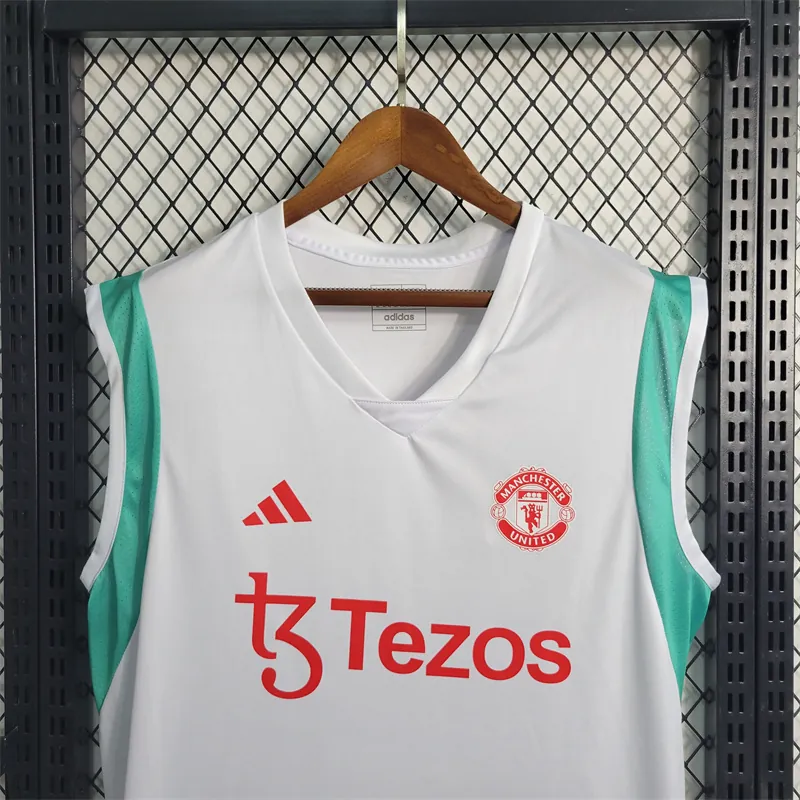 23-24 Manchester United White Training Vest Size S-XXL 5