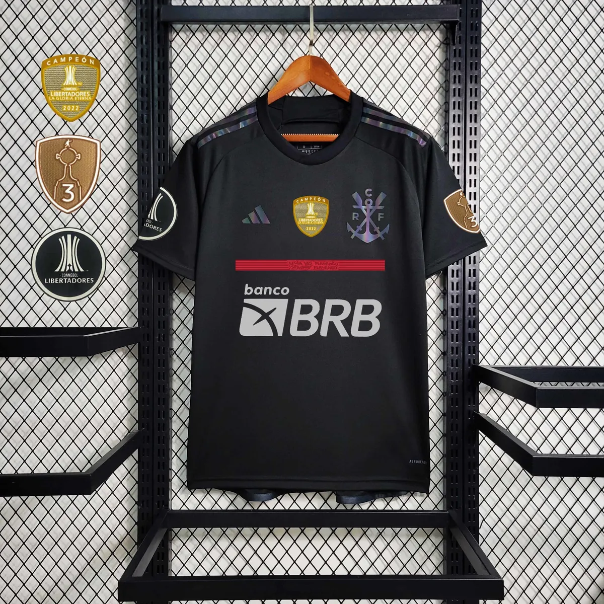 23-24 All sponsor+patch Flamengo Black Soccer Jerseys 3