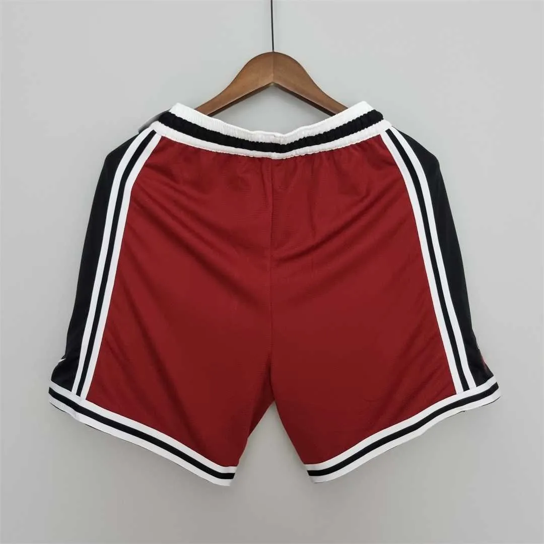 2022 Miami Heat NBA US Training Shorts Red Black 2