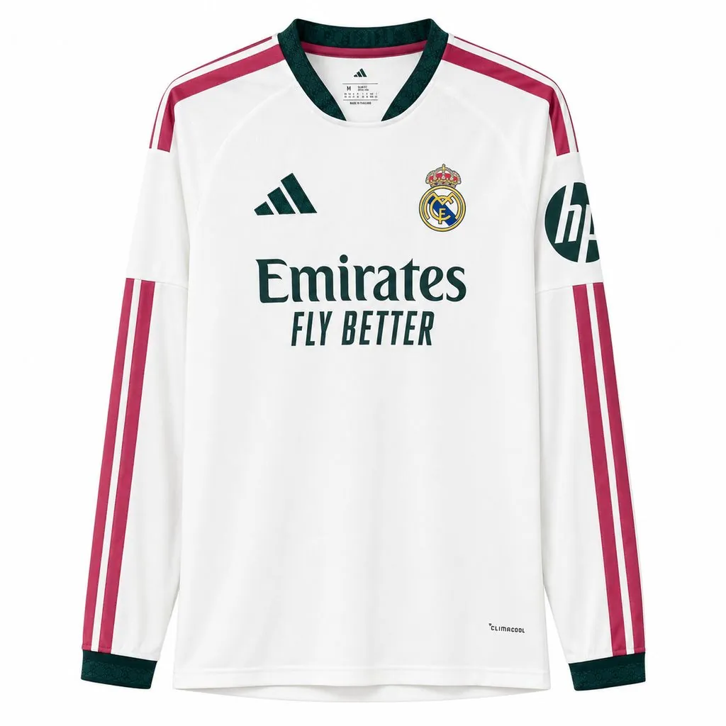 26-27 Real Madrid Mens Home Kit Football Long Sleeve T-Shirt AAAAJersey Supply Yupoo 10 7