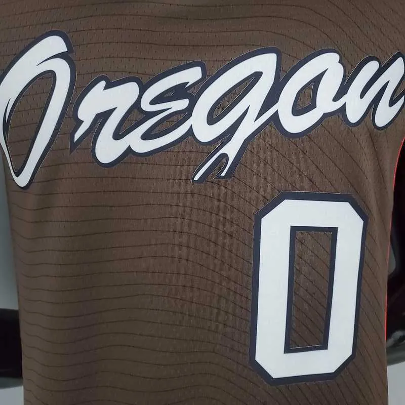 2021 LILLARD#0 Trail Blazers City Edition Brown 5