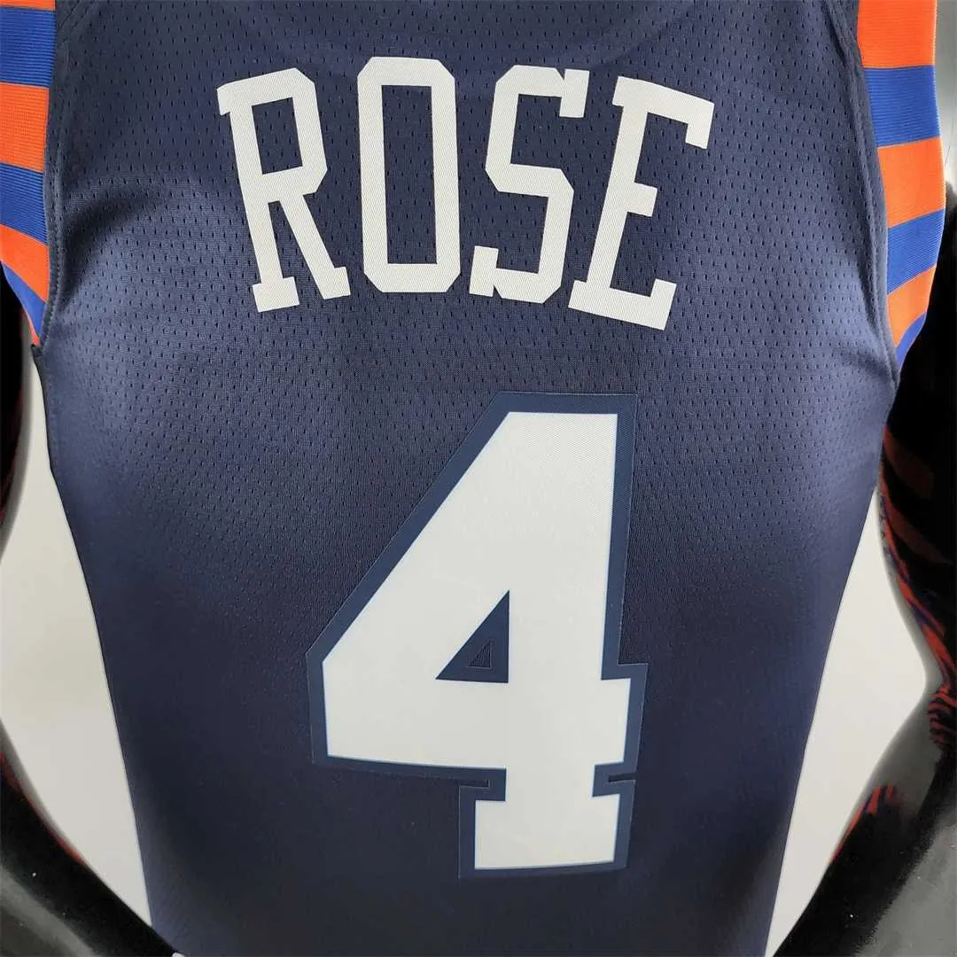 New York Knicks ROSE #4 Striped NBA Jersey 1