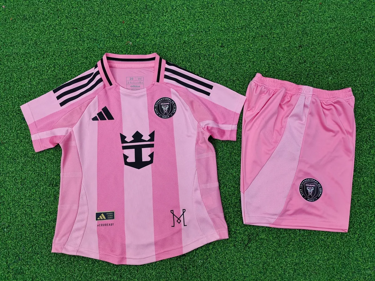 25-26 Inter Miami Home Player Version Kid Kits Youth Apparels AAAAJersey Dropship Yupoo 6