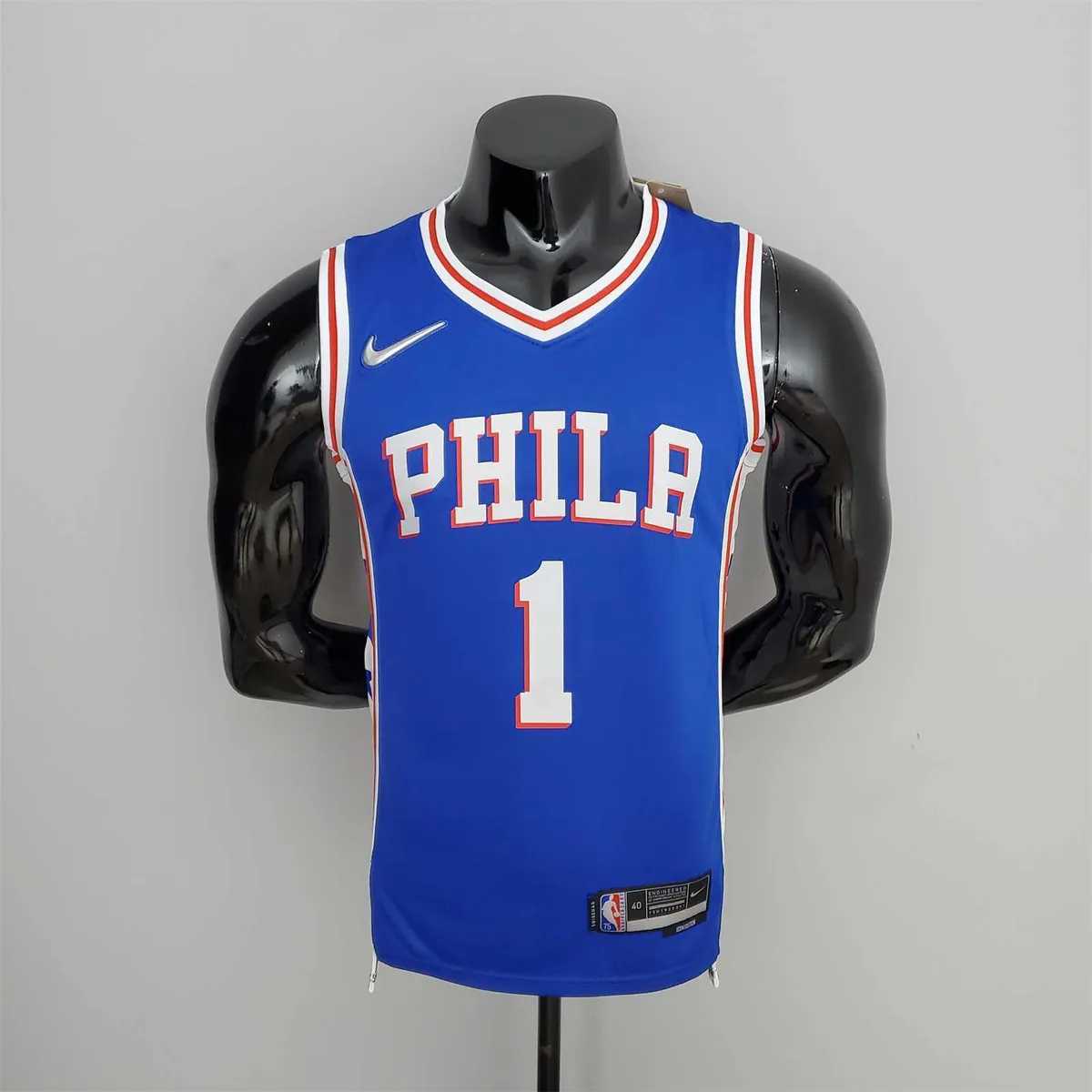75th Anniversary Philadelphia 76ers HARDEN#1 Blue NBA Jersey 10