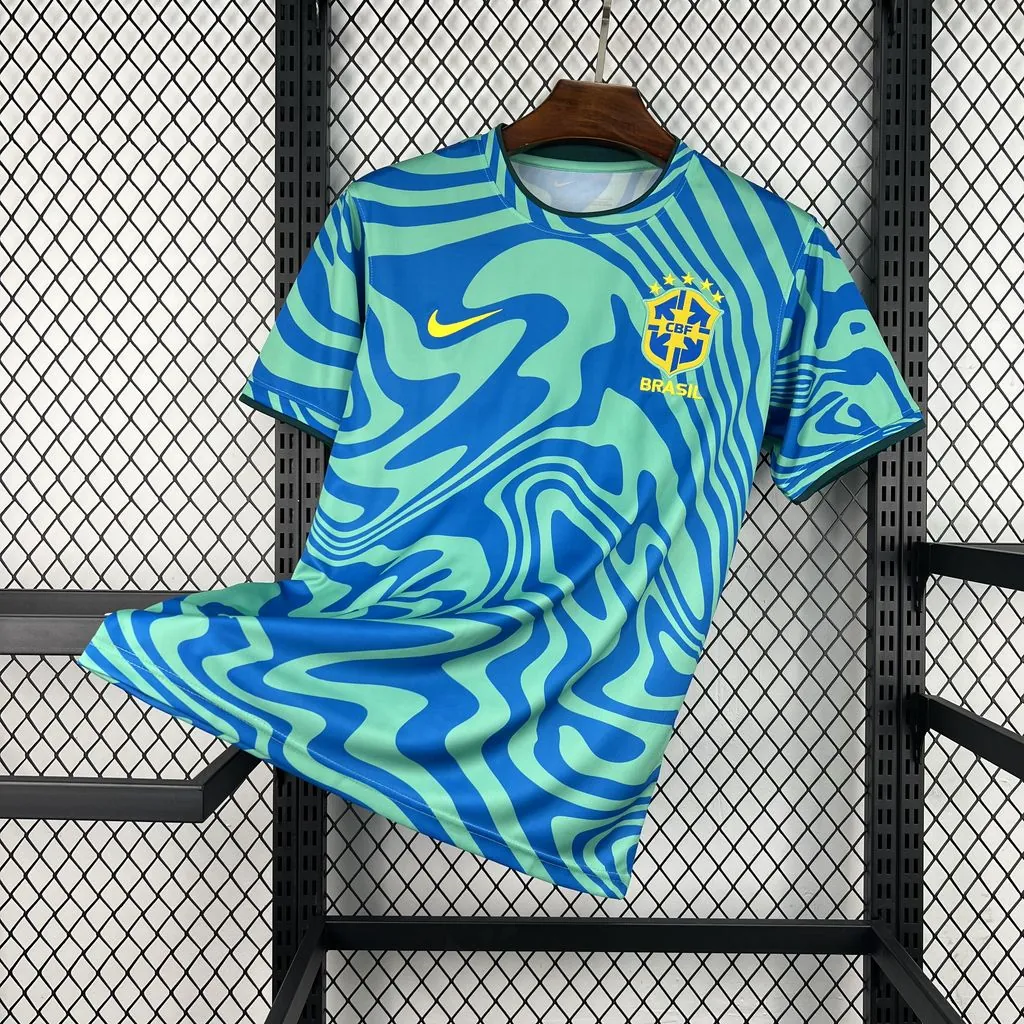 2026 Brazil Mens Pre-Match Kit Football T-Shirt AAAAJersey Supply Yupoo 5 4