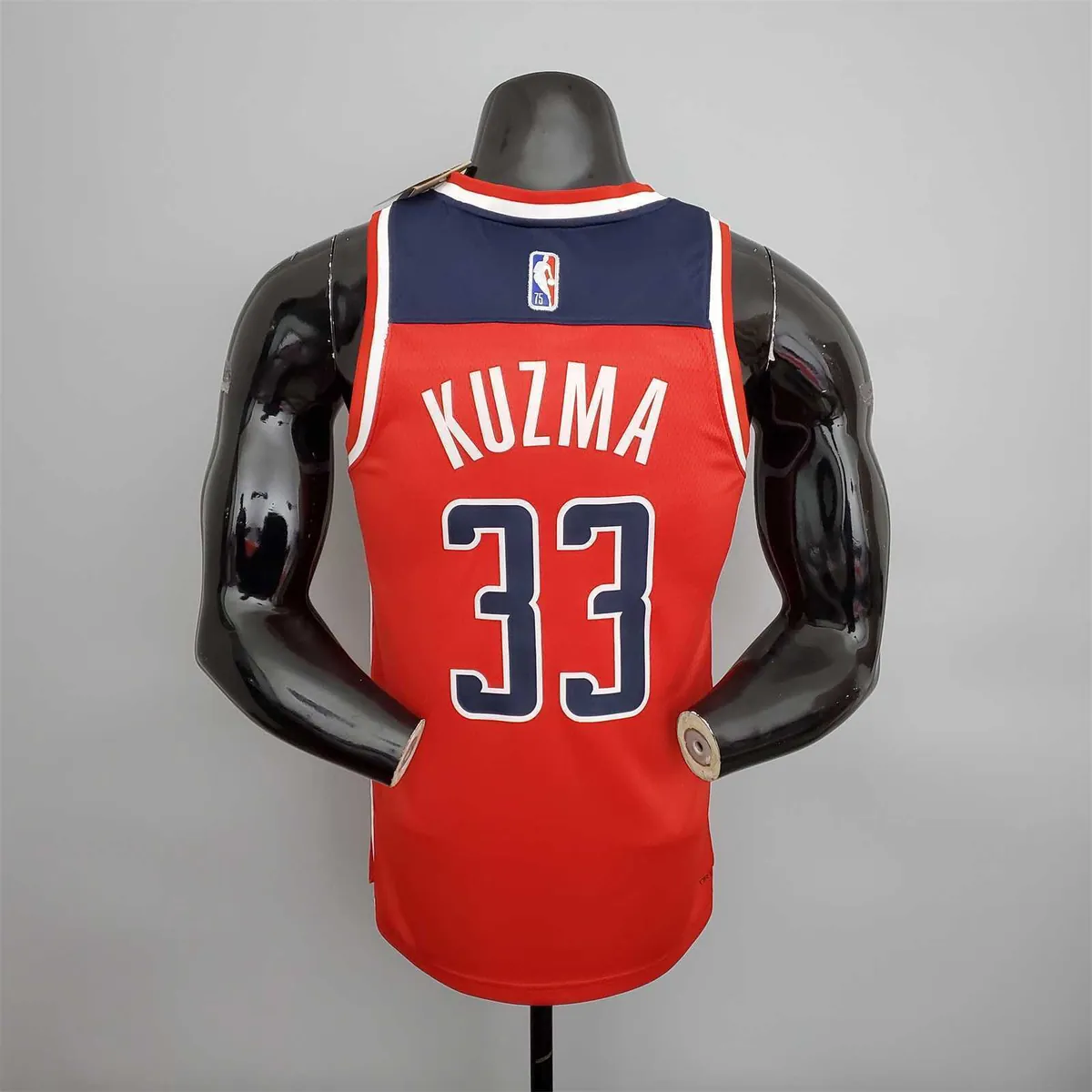 75th Anniversary Kuzma #33 Wizards Red, White and Blue 7