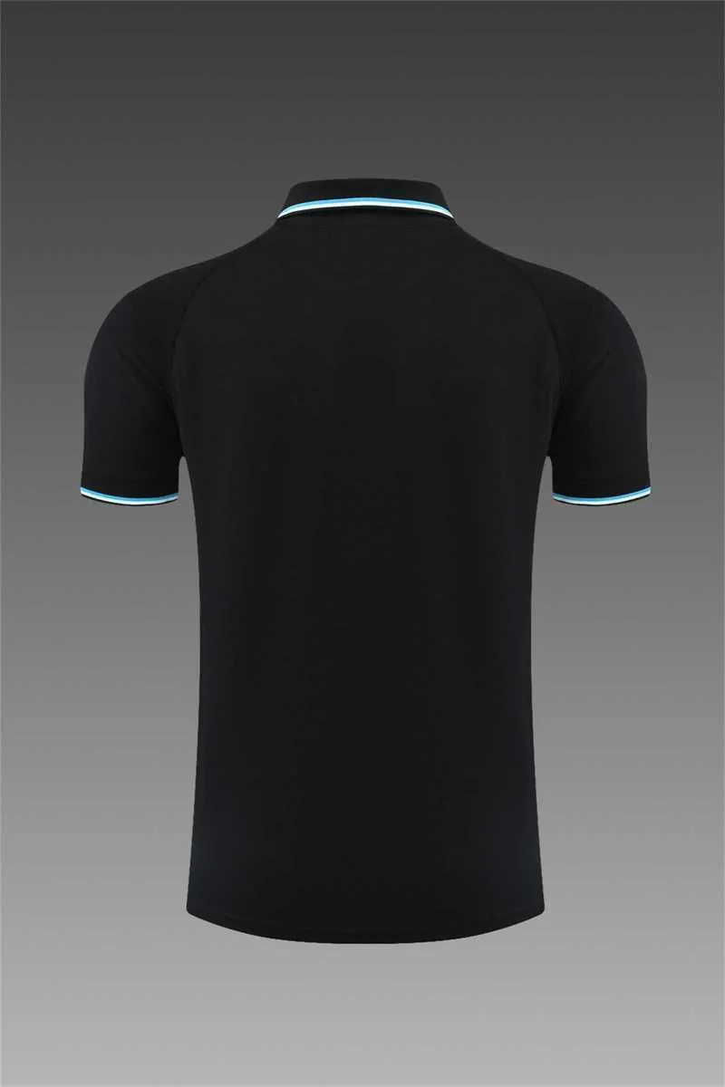 Polo Marseille black with grey-stripe 3