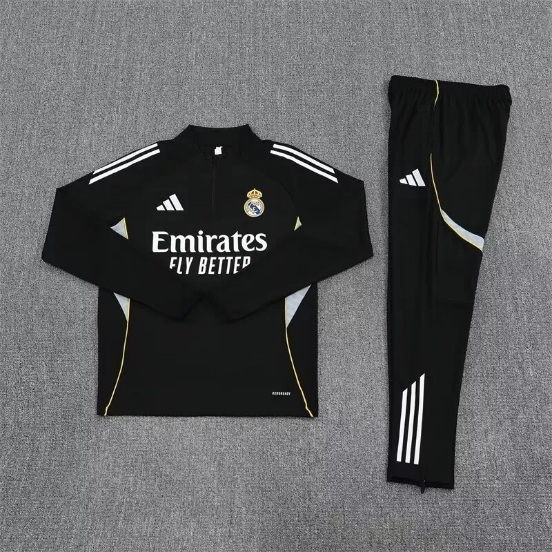 25-26 Real Madrid Black Training Kit Soccer AAAAJersey Yupoo S-2XL 1