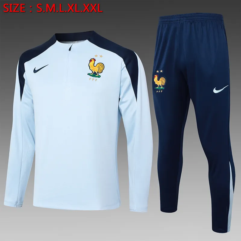 2024 France Long Sleeve Training Suit Football Shirts 3