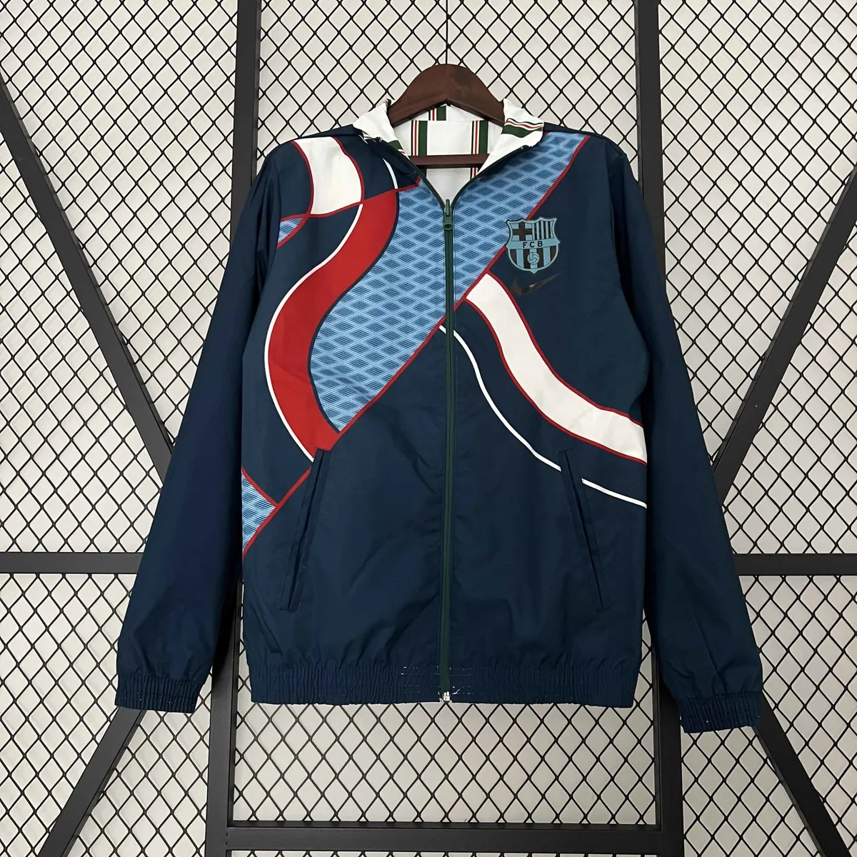 23-24 Barcelona Reversible Windbreaker Double-Sides Jacket Soccer Jerseys For Sale 1