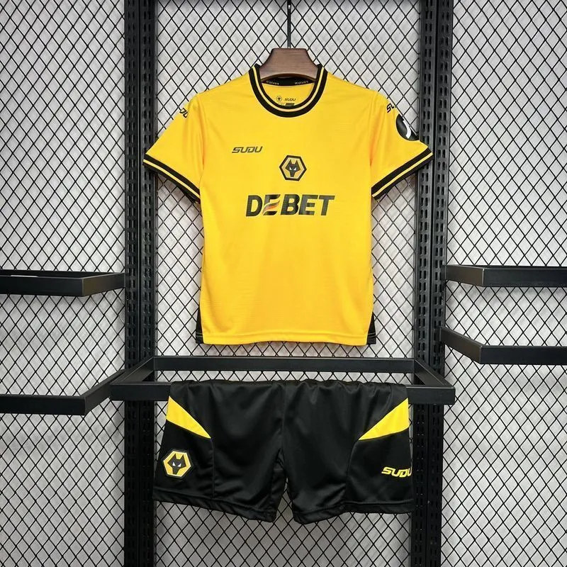 24-25 Wolves Home Kid Kits Youth Apparels Football AAAAJersey Yupoo 7